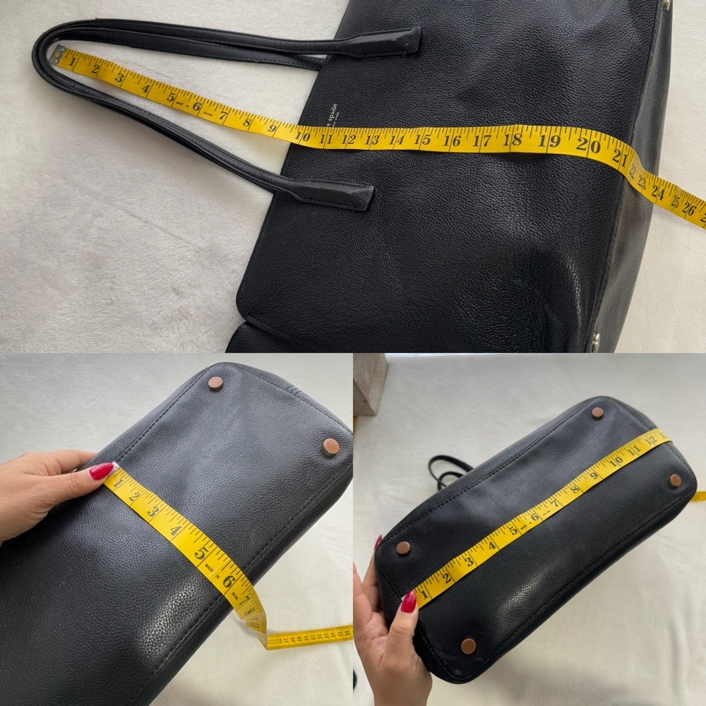 Kate Spade Margaux Large Tote Black Grain Leather Diaper Laptop Bag Designer - Picture 12 of 14